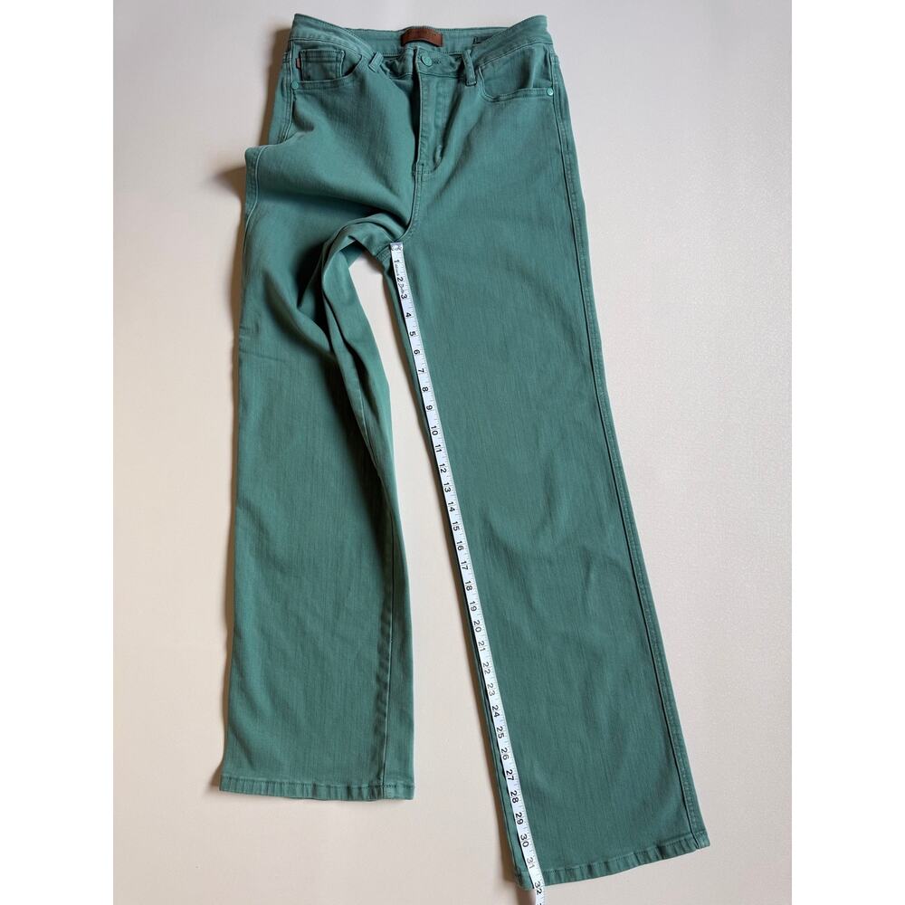 Judy Blue Women's Sea Green High Rise Garmernt Dyed 90's Straight Jeans Sz 9/29 - Picture 11 of 14